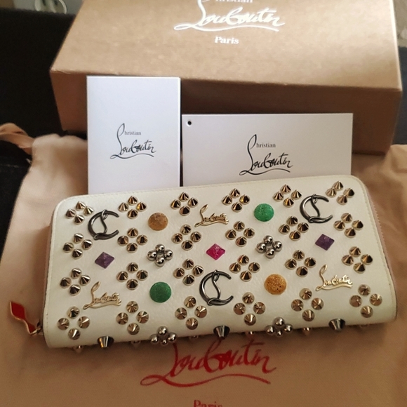 Christian Louboutin Handbags - Christian Louboutin Panettone Spike studs Zippy Long Wallet, FIRM PRICE